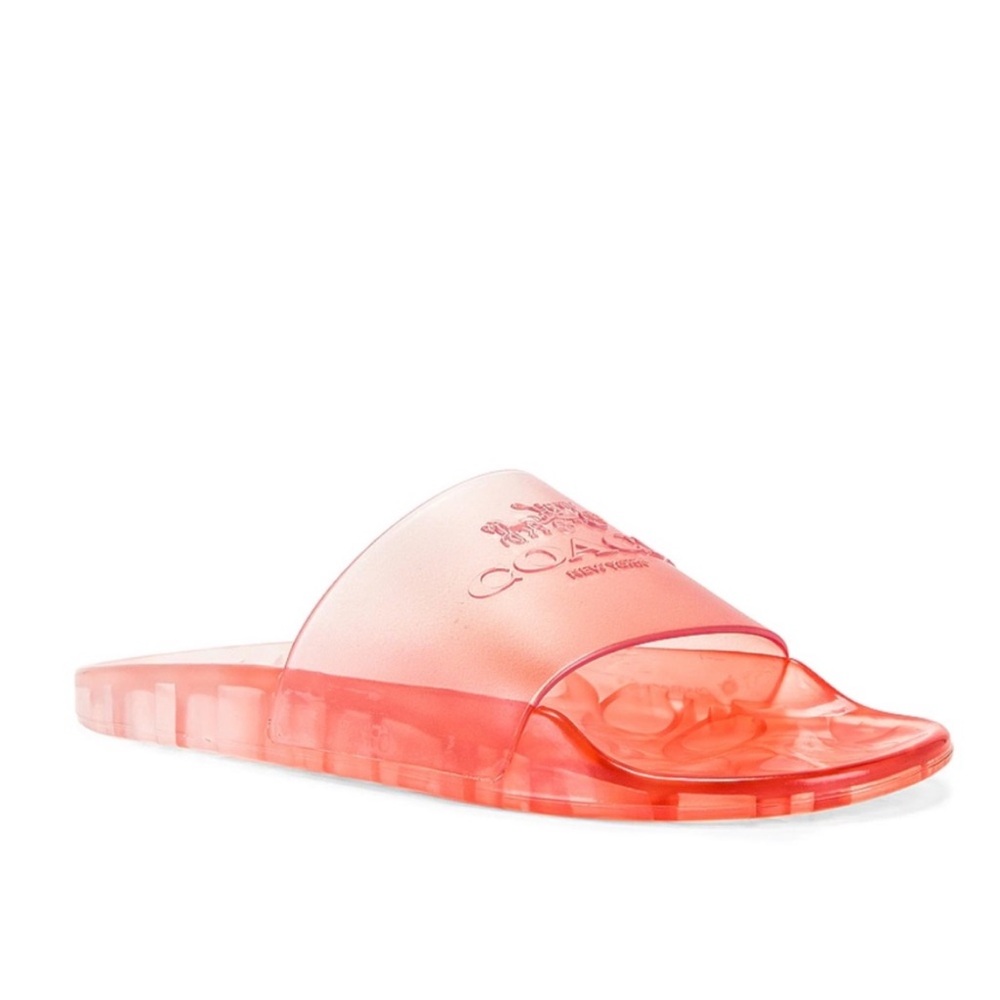 Coach Women's Slippers in Vibrant Orange - Picture 2 of 4
